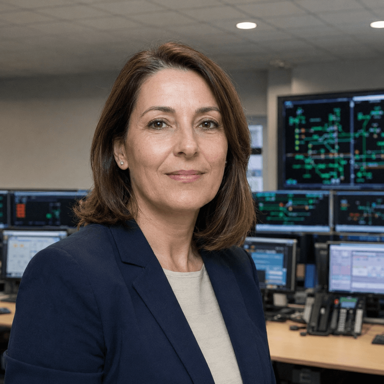 Customer Reference Energy Grid Operations Lead Representative portrait of a regional grid operations lead